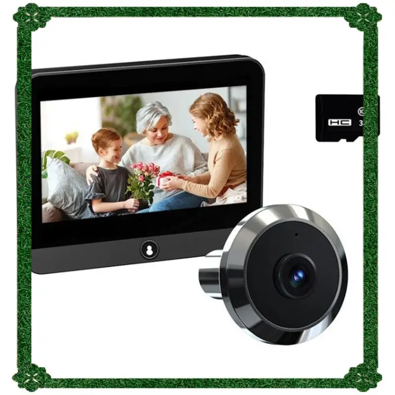 

24-часовая доставка Tuya 4,3 "Wi-Fi 2MP цифровой дверной звонок глазок электронный глазок PIR дверная камера с обнаружением движения с памятью 32G Ca
