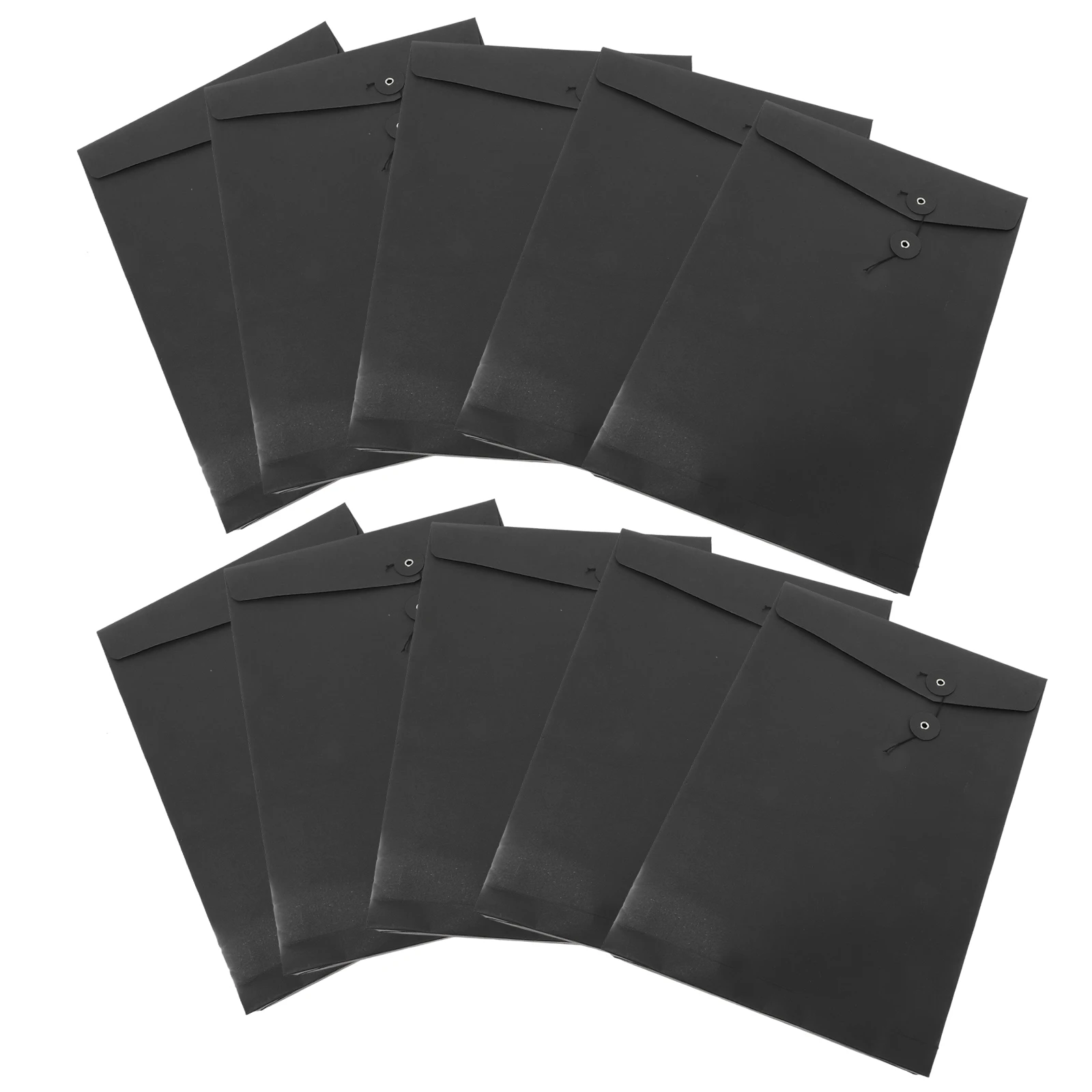 

10pcs A4 Kraft String Tie Envelopes File Organizer Document Holders Mailing Envelopes For Office School Library Folders Files