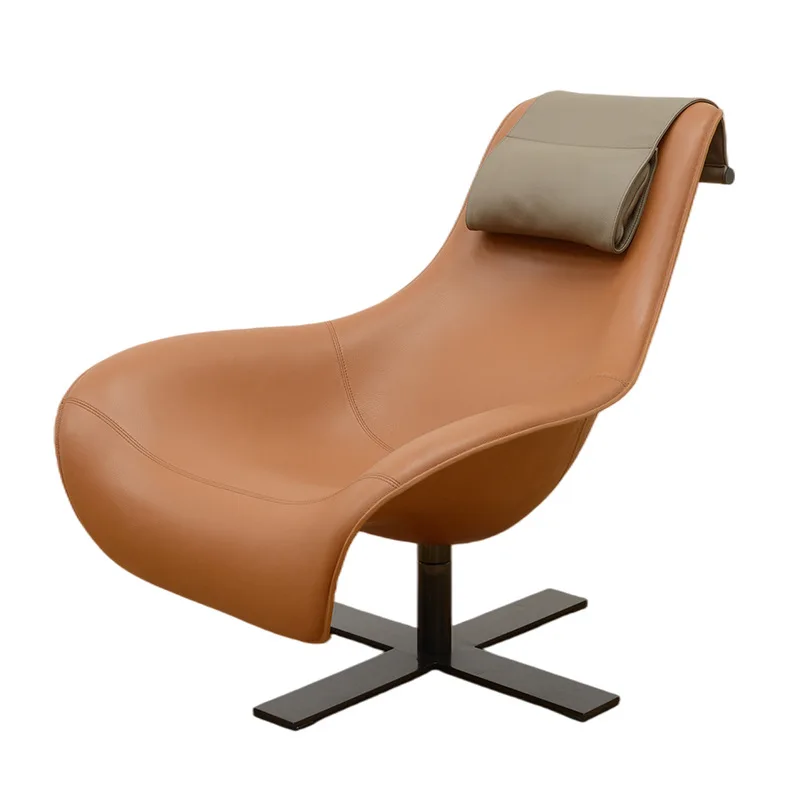 

Sofa single chair Modern designer chair Creative duck tongue chair Villa living room Light luxury rotating recliner