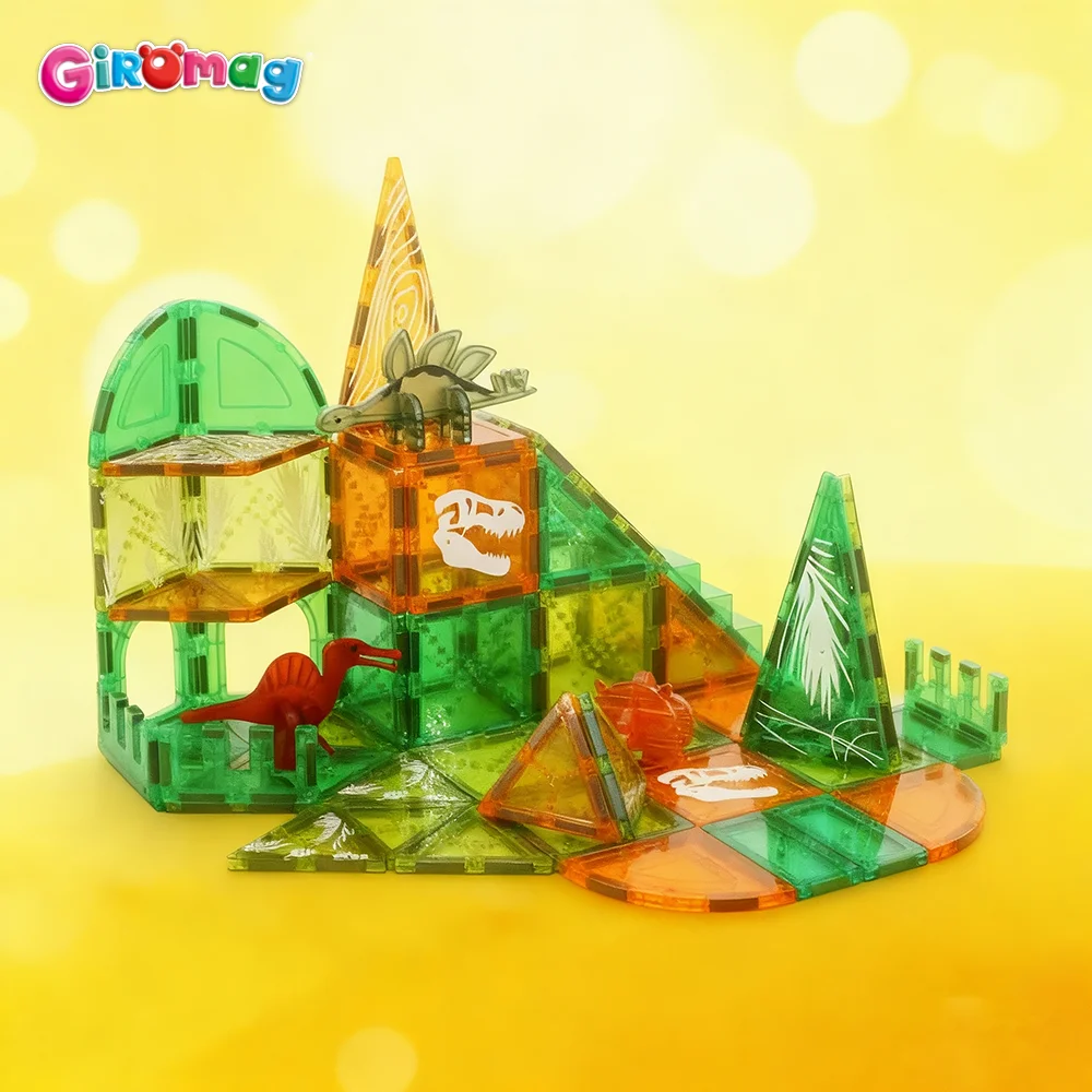 GIROMAG 80 pièces ensemble de blocs magnétiques sur le thème des animaux de l'océan jouets de Construction éducatifs pour garçons et filles âgés de 3 ans et plus qualité supérieure