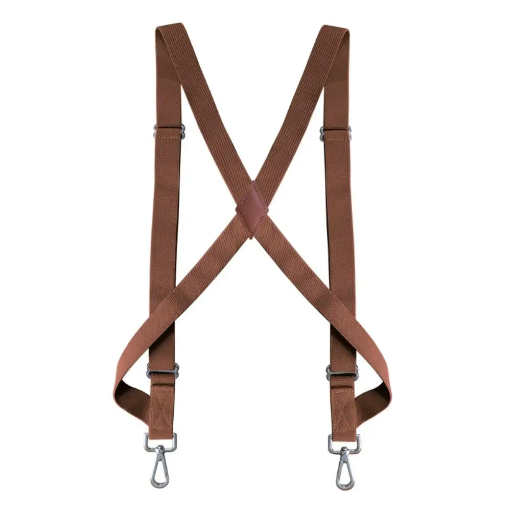 Suspensórios retro simples para homens estilo britânico 2.5cm suspensórios de couro terno acessórios clipe de metal suspender clipe masculino