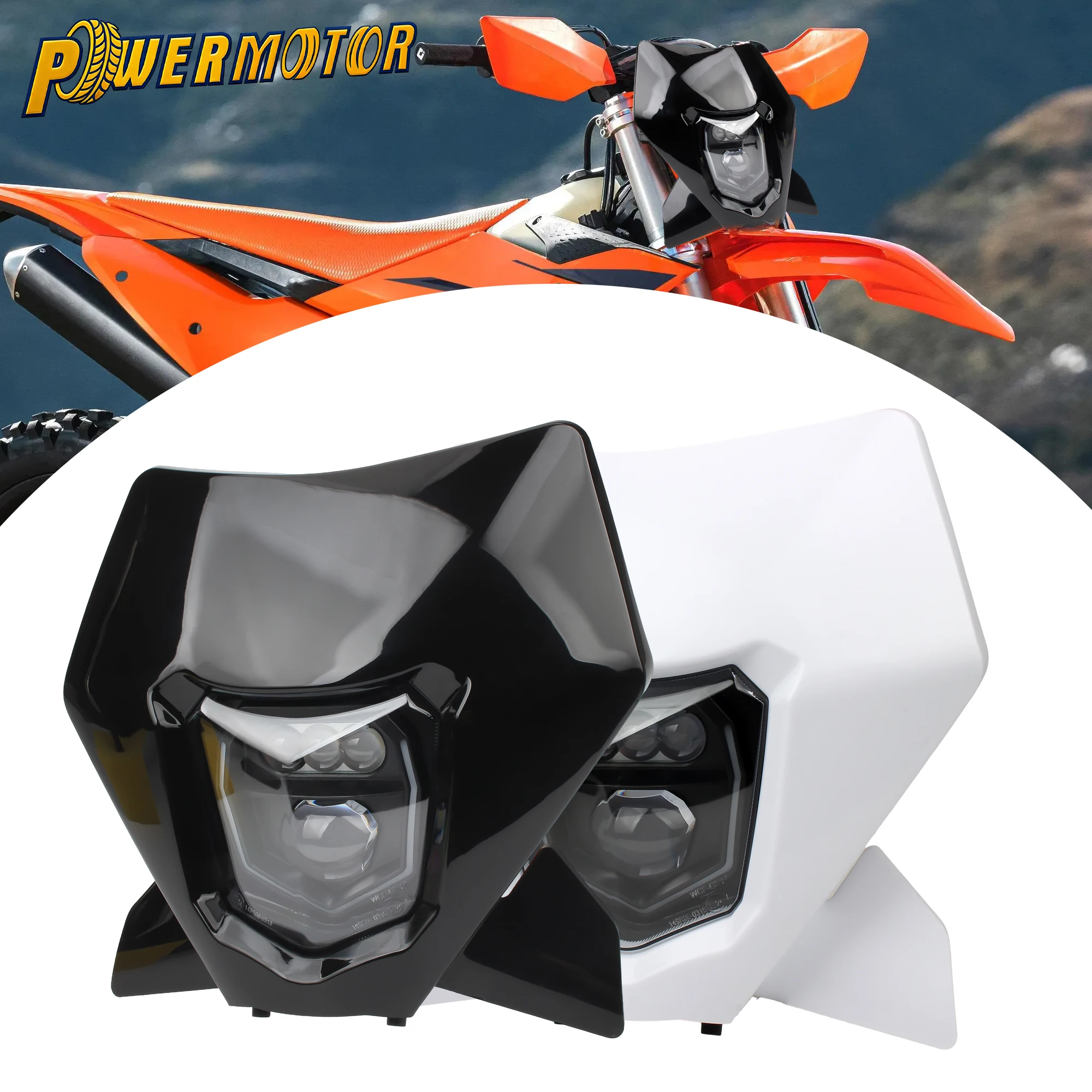 

Enduro Motorcycle Headlight 4 LED Headlamp Dirt Bike Motocross New Head Light Assembly For KTM EXC SXF XCW MX 250 2023 2024