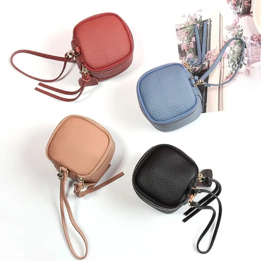 New Round Shape Cosmetic Bag Leather Zipper Travel Storage Bucket Multifunctional Storage Bag