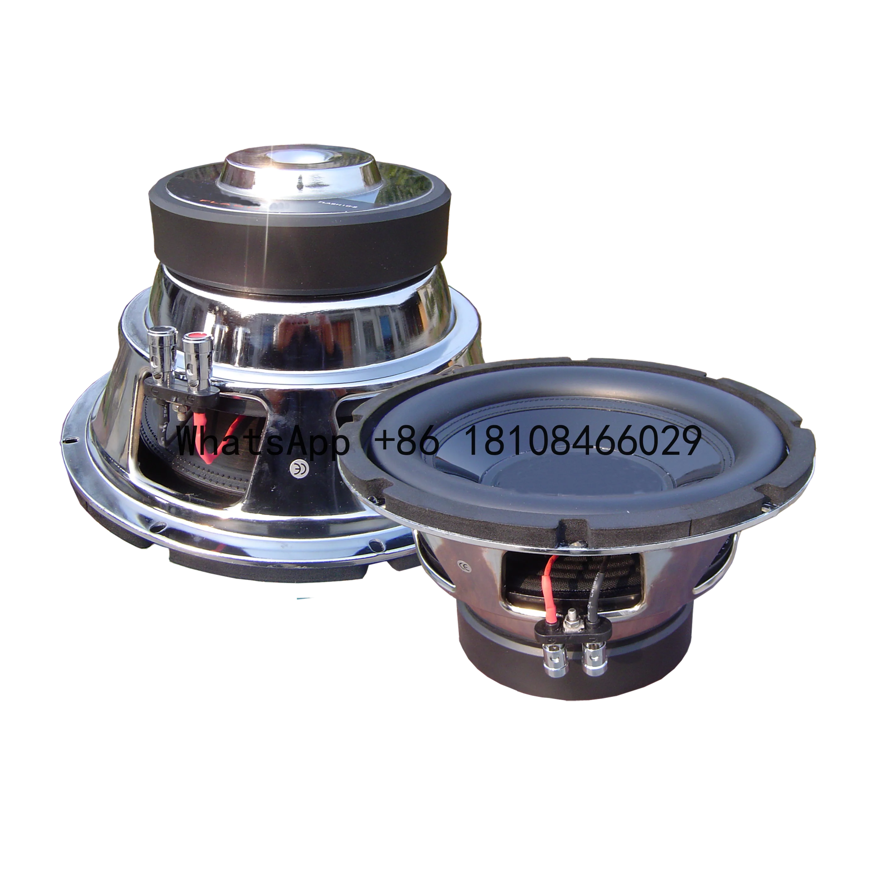 

Chrome Finish Basket Subwoofers Passive Subwoofer Power Auto Speaker Perfect Woofer 250W RMS 4ohm
