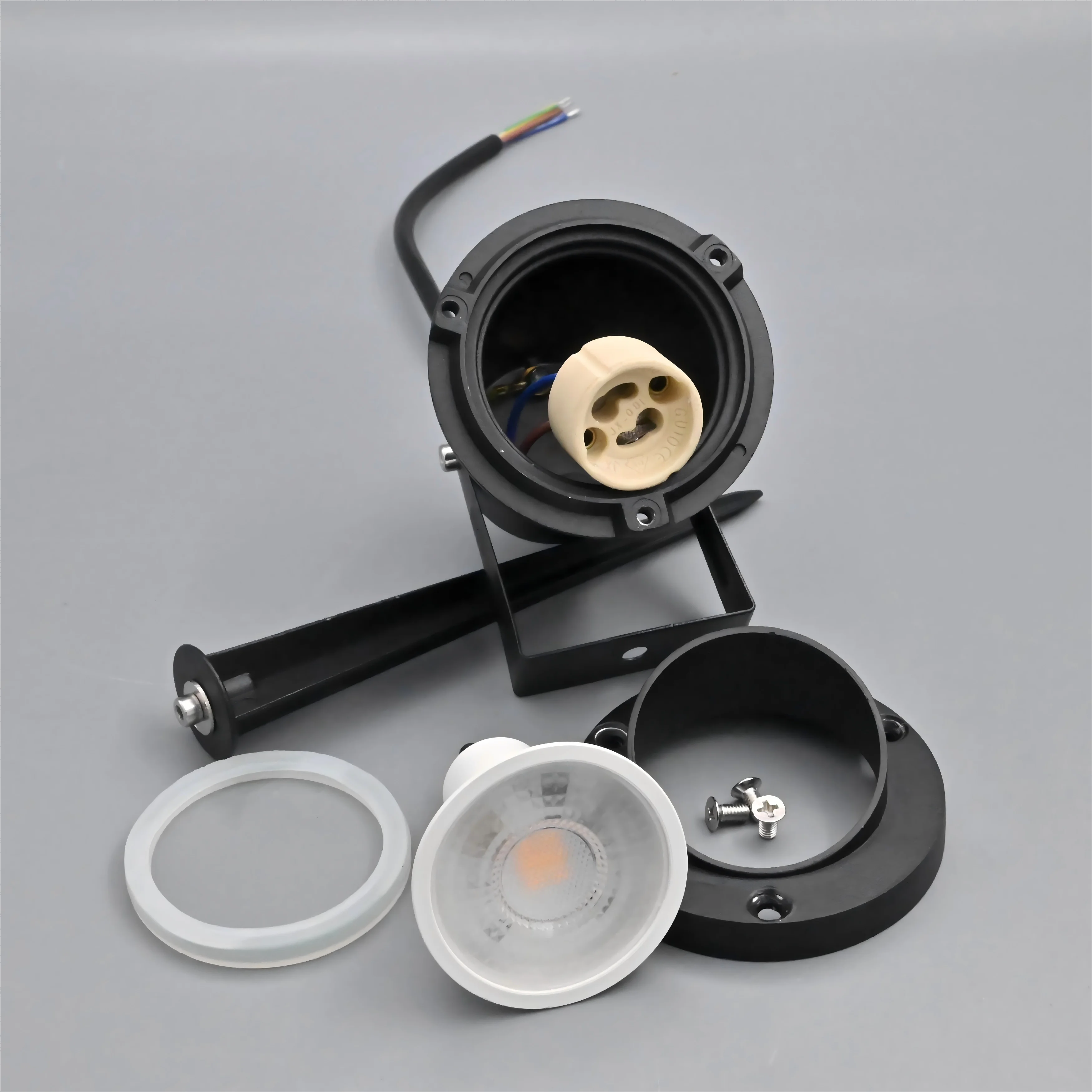 IP65 Waterproof Aluminum LED Spotlight GU10 Socket Holder 12V 110V 230V Lamp Base Converter Garden Outdoor Lighting