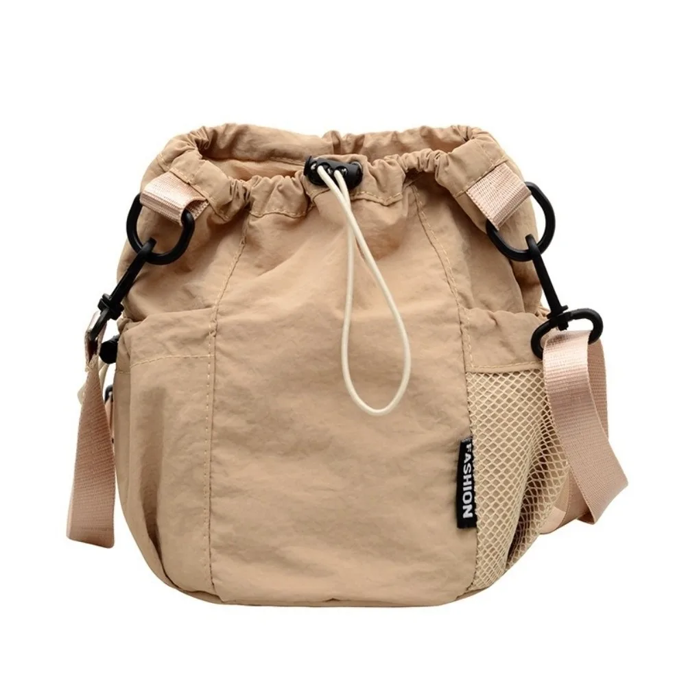 HOMEFISH Tragbare Einzel-Schultertasche aus Nylon, Einfarbig, Kleine Tasche, Leichte Umhängetasche für Outdoor-Aktivitäten – Detail 4