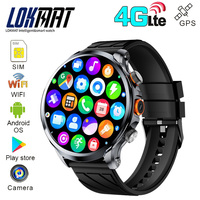 New LOKMAT NFC SmartWatch 4G LTE GPS Wifi SIM Card, 2G+32G Round Screen HD Camera Video Call Google Play Android Smart Watch Men