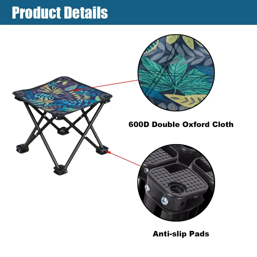 Portable Folding Camping Stool Outdoor Camping Lightweight Samll Chair for Fishing Hiking Gardening and Beach