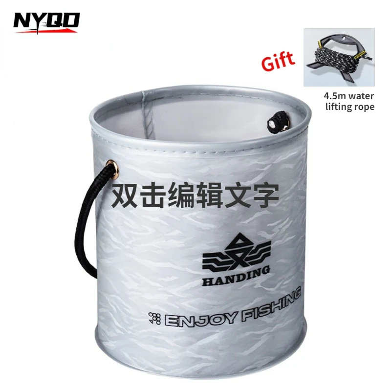 

Fishing Bucket Portable 4.5L/10L Fishing Water Pail for Camping Traveling Hiking Fishing Boating Fish Protection Bucket Tools