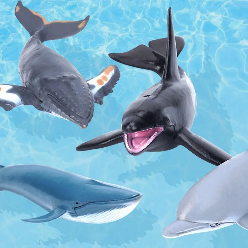Gift Marine Animals Simulation Sea Life PVC Shark Cachalot Whale Figurines Dolphin Hammerhead Animal Model Ocean Action Figures