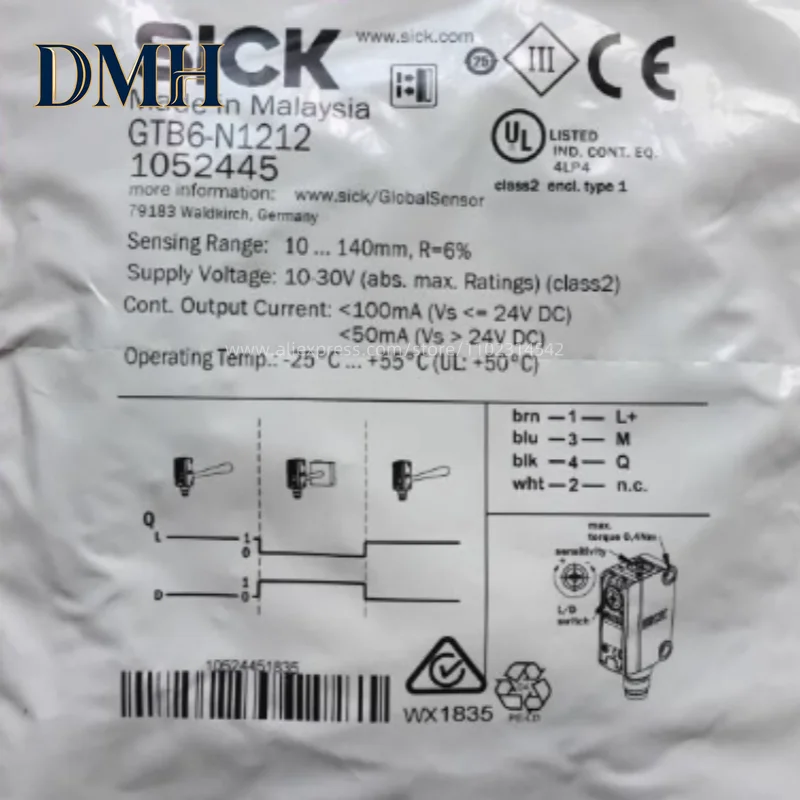 

Новый оригинальный фотоэлектрический датчик Dmh GTB6-N1212 GTB6-N1211 GTB6-P1212 GTB6-P1211