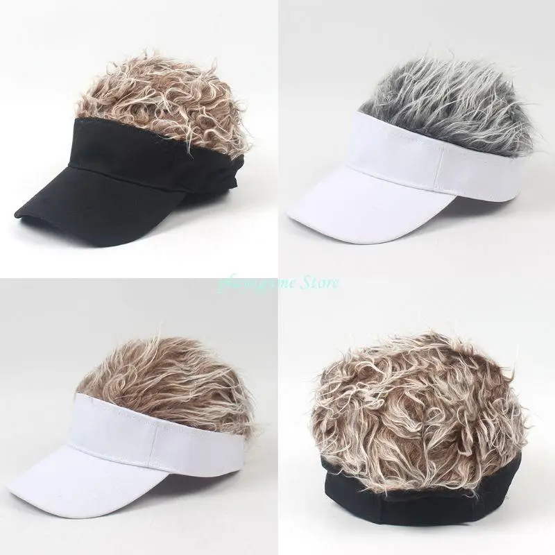 Y88A الكبار الاطفال مضحك قبعة بيسبول مع ارتفعت شعر مستعار وهمية بلون قابل للتعديل S #6
