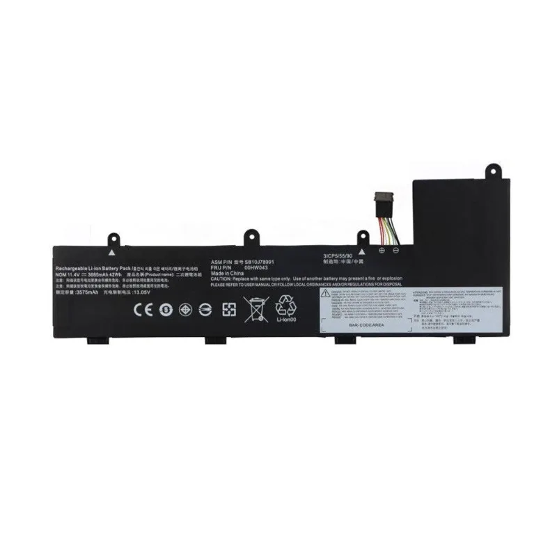 100% New 00HW043 00HW042 00HW044 11.4V 3685mAh Laptop Battery for Lenovo ThinkPad Yoga 11E 3rd SB10J78992 SB10J78991 SB10J78990