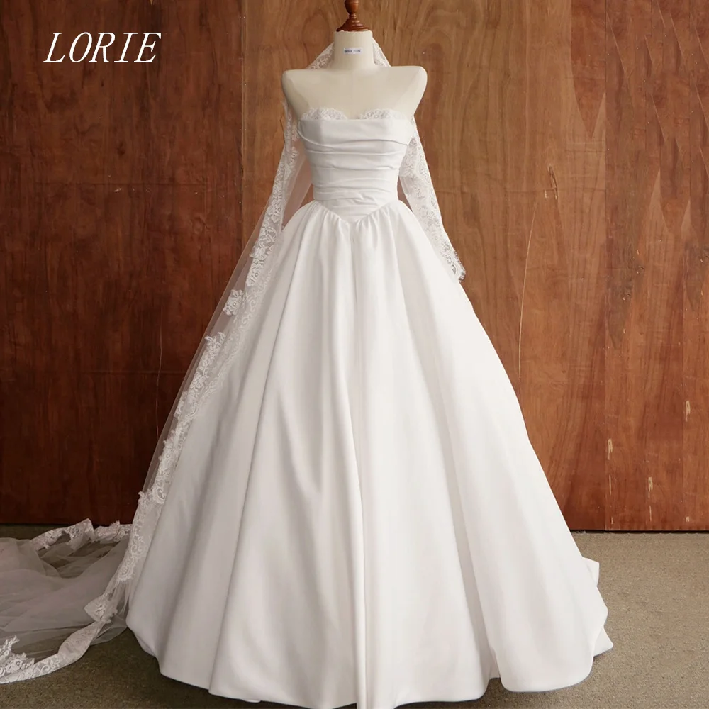 

LORIE Luxury Lace A Line Civil Wedding Dress Elegant Sweetheart Bridal Dresses Sleeveless Wedding Gown Customized 2026