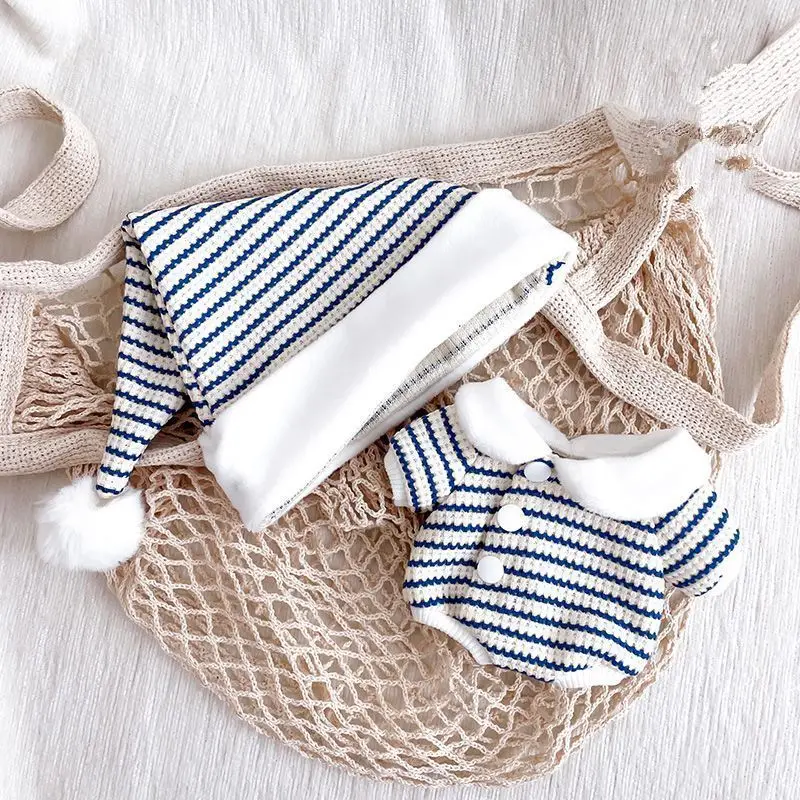 

Детская одежда 20 см, хлопковая кукла, одежда в новом стиле, милая одежда для ползания, супер милый домашний пижамный комплект для куклы