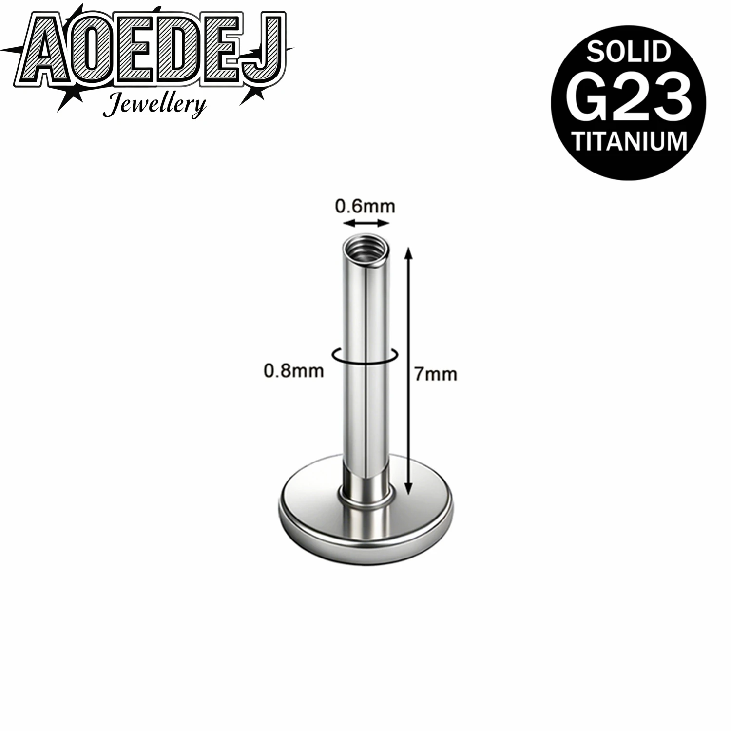 ASTM F136 Titanium Labret Lip Studs Bar