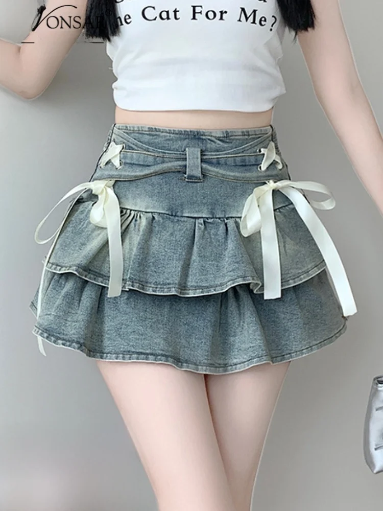 

Юбка трапециевидной формы с высокой талией, женская весна-лето, новая джинсовая юбка в американском стиле для девочек, юбка ort, повседневная юбка