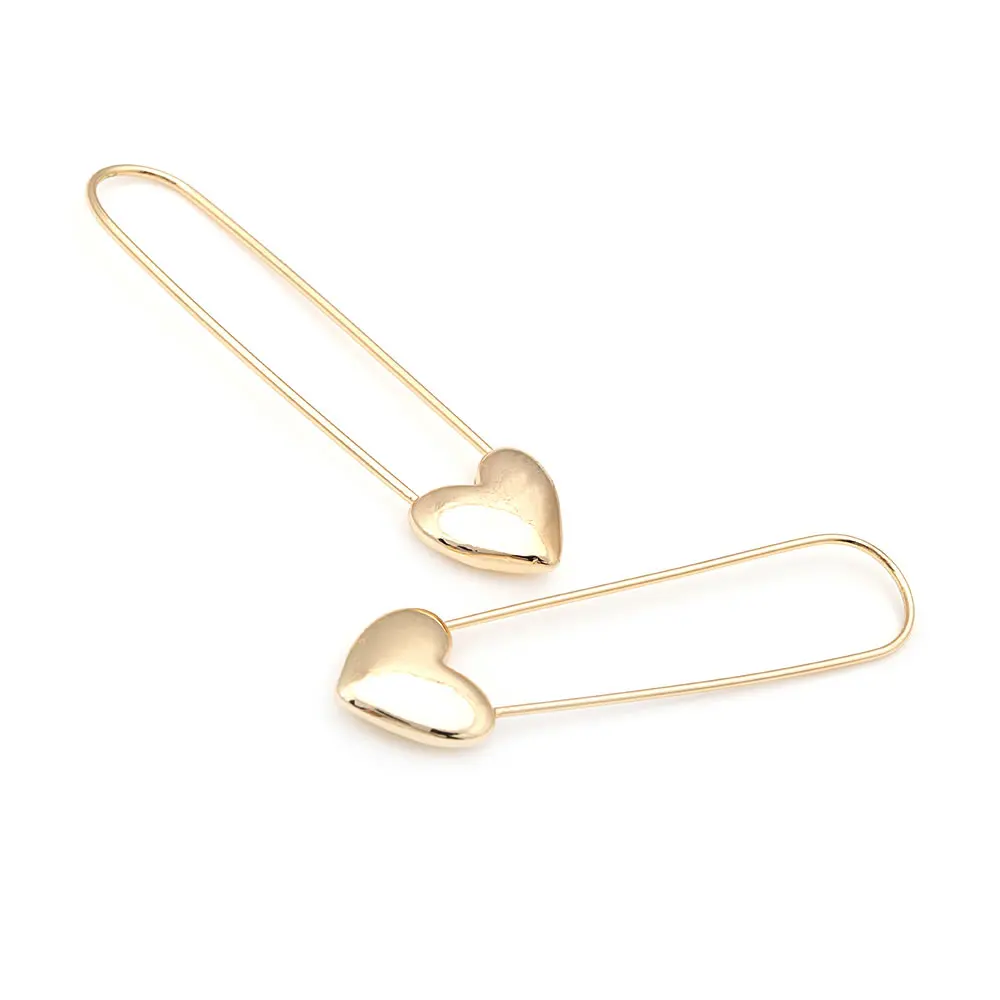 4PCS 18K Gold Color Brass with Heart Long Earrings Hook Women\'s Earrings High Quality Diy Accessories Rosediy official-website