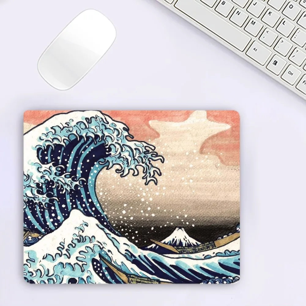 The Great Wave Art F Mousepad kantor besar Mouse Mat PC permainan komputer Keyboard kecil tikar karet antiselip Mouse Mat