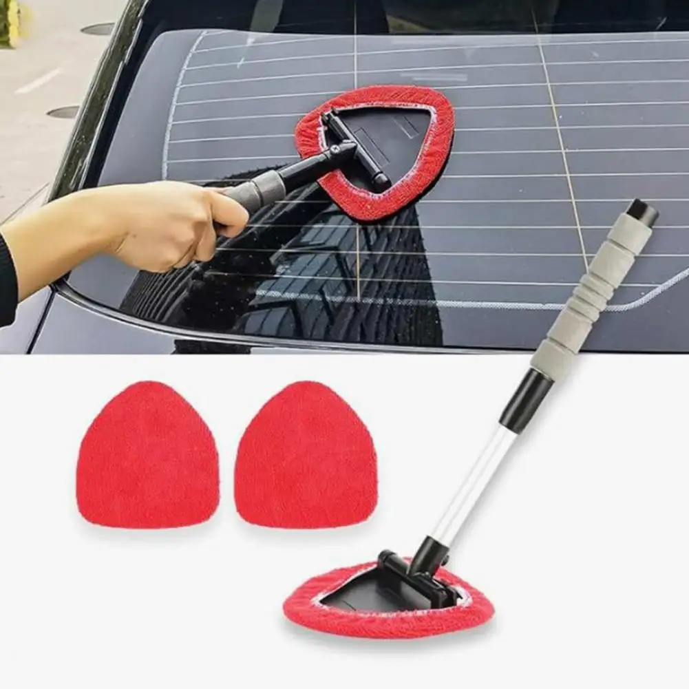 窓拭きミスト除去剤マイクロファイバー車の窓クリーナー伸縮式フロントガラスクリーニングツール自動車アクセサリー