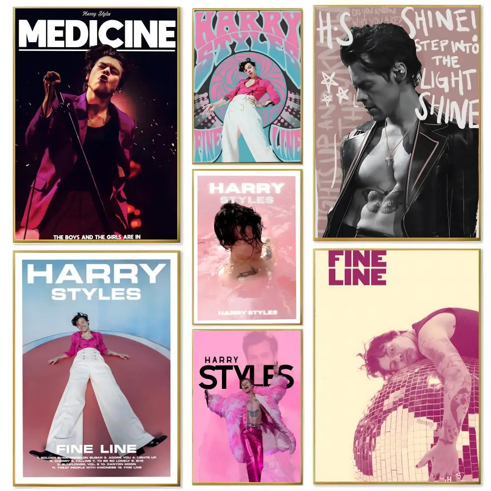 Singer H-harry S-styles Poster Wall art print art suitable for living room bedroom bar parlor home decor gift