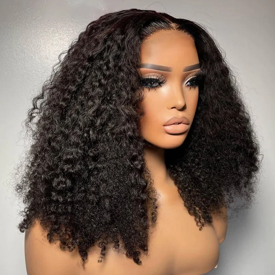 Brazilian Deep Wave Bob Wig 13x4 Lace Frontal Wig Human Hair Natural Hairline Short Curly 13x6 Frontal Wig Preplucked Remy Hair