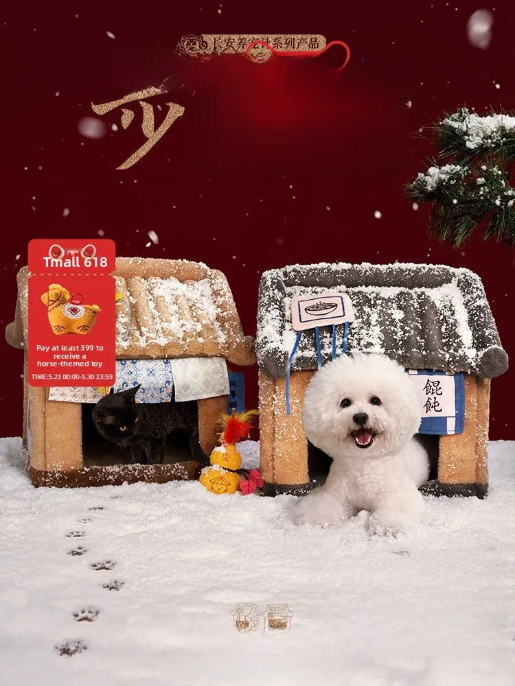 

Petstar Warmth Nest Winter Dog House f-Closed Sle House Cozy Pet elter Dog Bed Indoor Use Large Dog Size