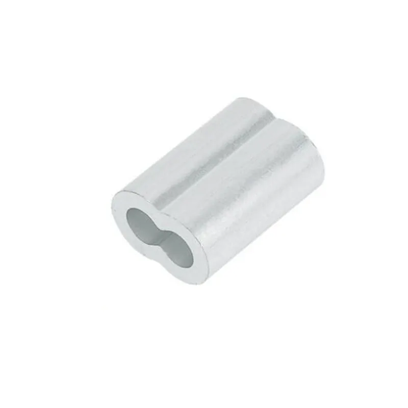 1000pcs 1.2mm M1.2 Aluminum Cable Crimps Sleeve Shape 8 Double Hole Ferrule Crimping Loop Wire Rope Clip Swage Fittings