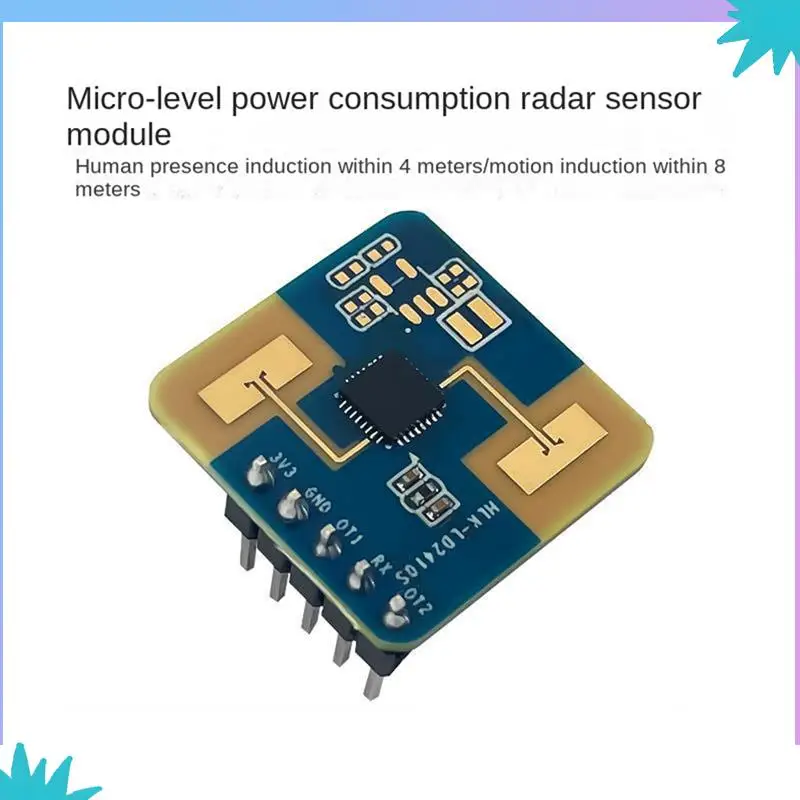 ABZW LD2410S Motion Detection Radar Sensor Module 24Ghz Human Presence Radar Sensor, For Smart Home, Easy To Use Fine Workmanshi