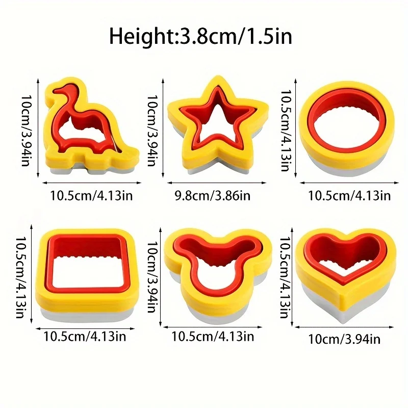 Stainless Steel Sandwich Cutting Mold with Hand Guard Multi-purpose Toast Fruit Cutter Mould for Lunch Box Decor Baking Tools