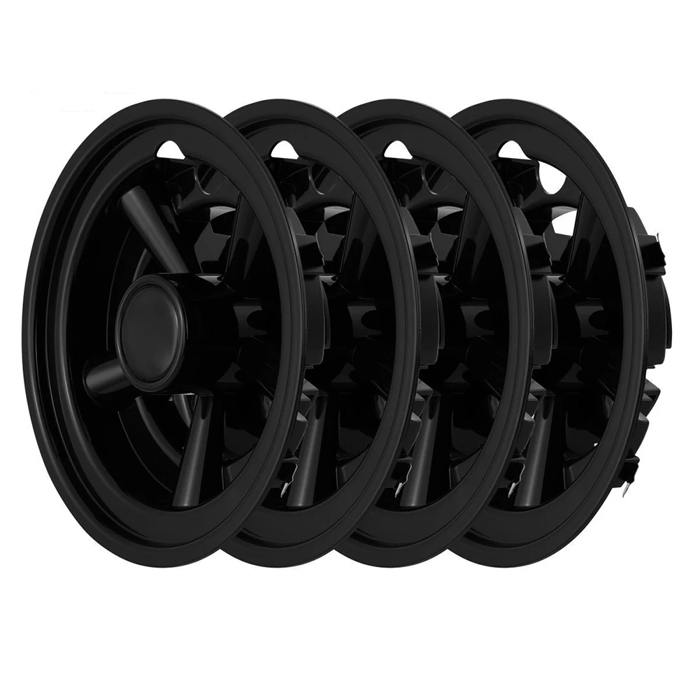 Hassle Free Installation of Black Hub Covers for 8 Inch For Golf Cart Wheels Compatible with For EZGO and For Club Car