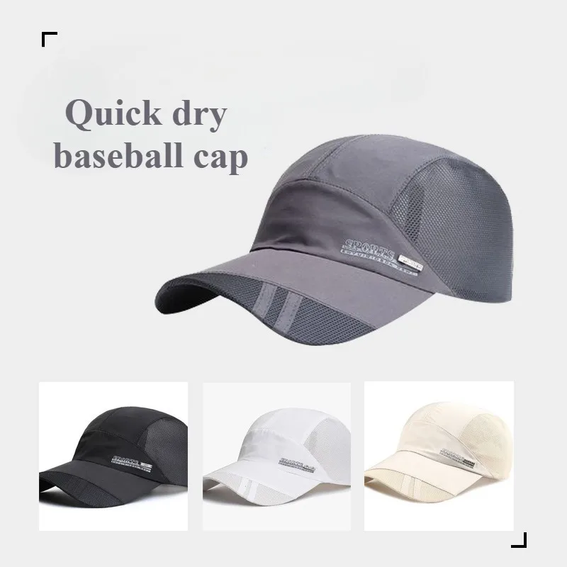 Summer Sport Caps Sun Hat for Men Women Fishing Baseball Hat UV Protection Outdoor Quick-drying Mesh Breathable Beach Tennis Cap