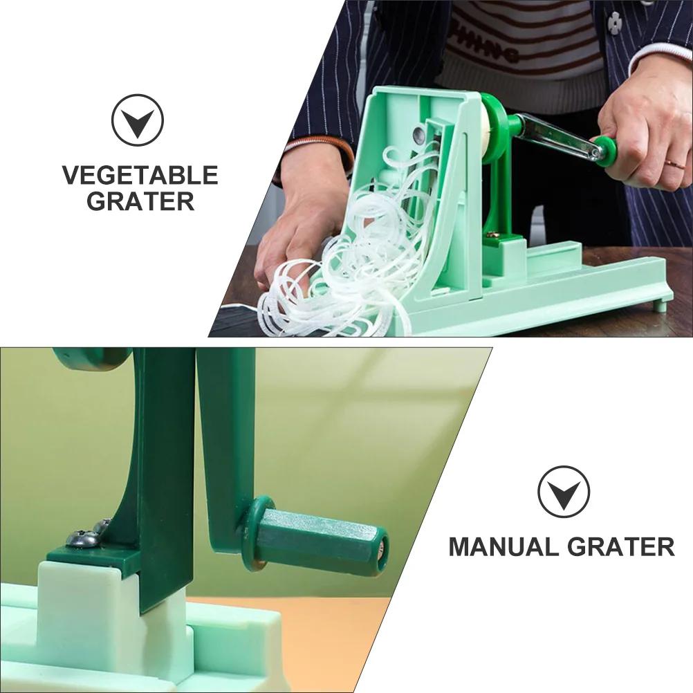 

Multi-function Stainless Steel Vegetable Slicer Green ABS Hand Rotary Grater Shred Slice Kitchen Tool Vegetable Plastic