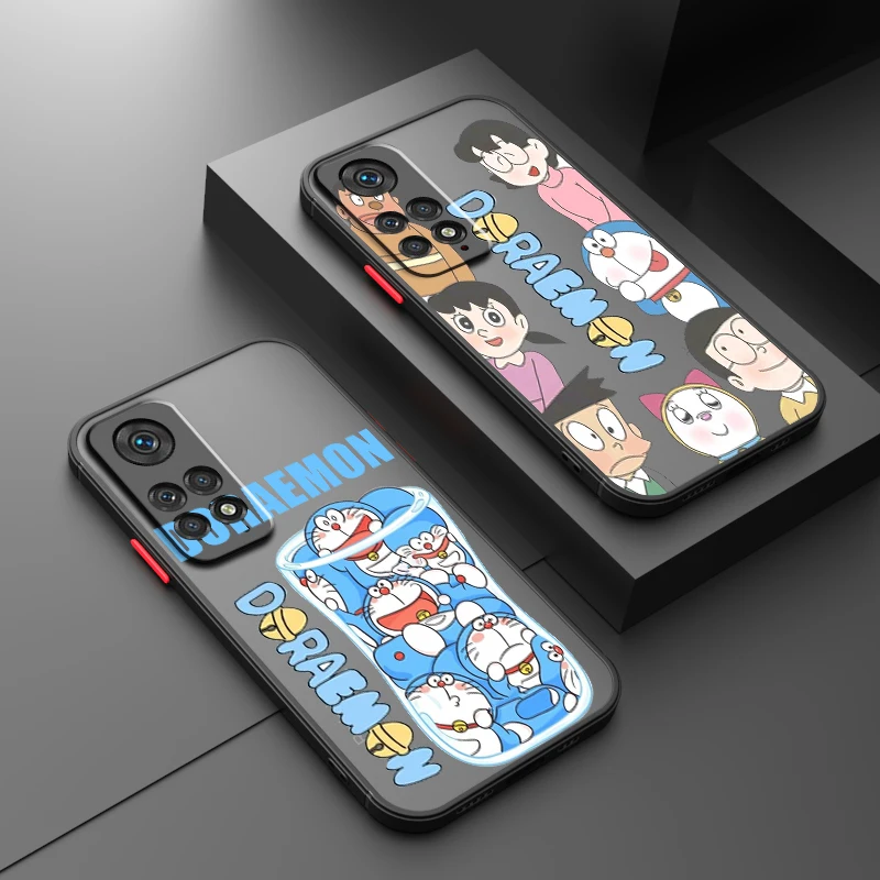 Magical Treasure Chest D-Doraemon Frosted Translucent For Redmi 8 8A 9A 9C 9AT 9 9T 10X 10A 10C 10 11A 12C 12 13C 5G Back