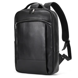 Fashion new design leather backpack vintage style laptop bag for men male travel bagpack daypack 100% genuine leather men bags