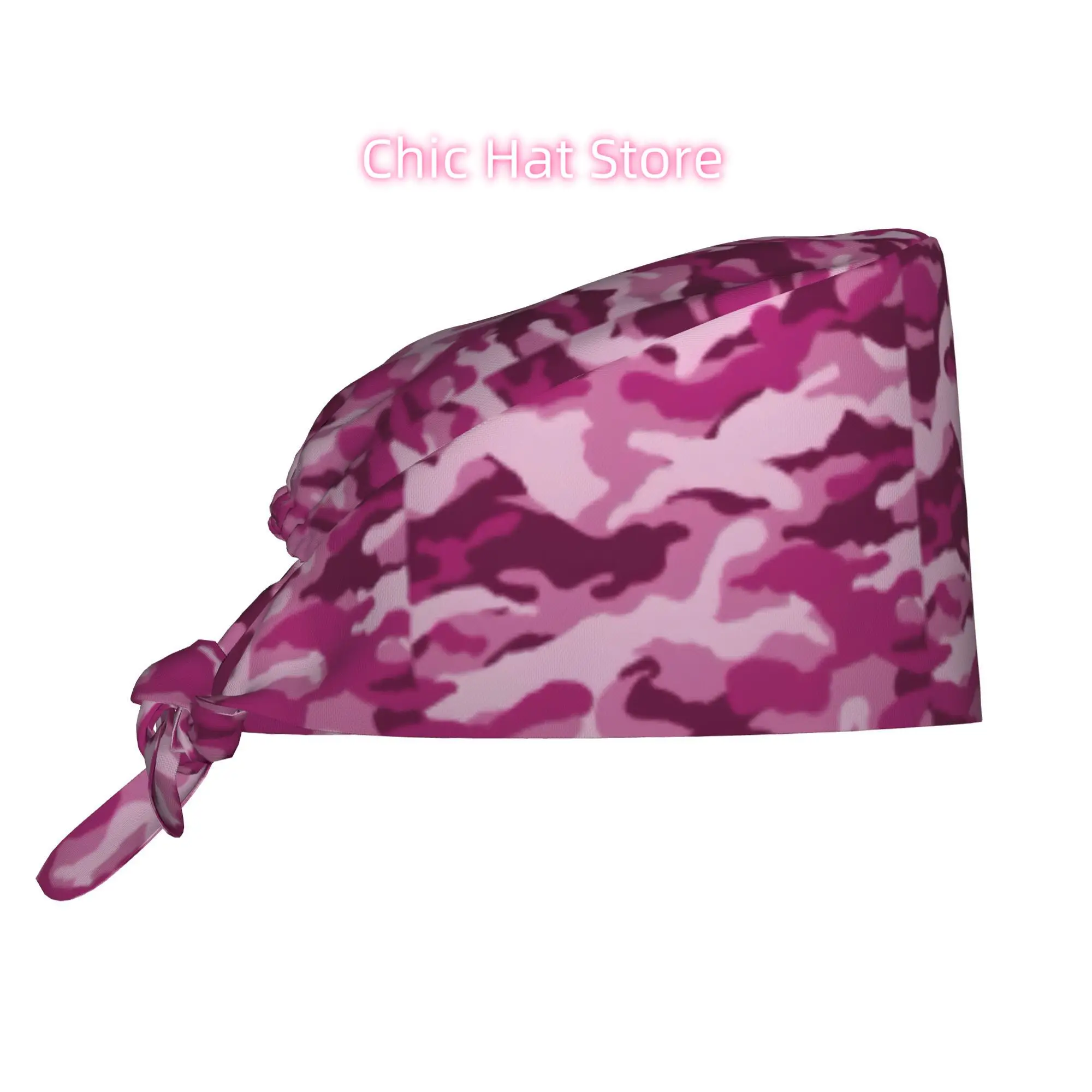 1pc Unisex Adjustable Lightweight Dustproof Nurse/Chef/Cooking Cap - Funky Printed Work Hat with Tie-Back Skull Cap for &,,, The