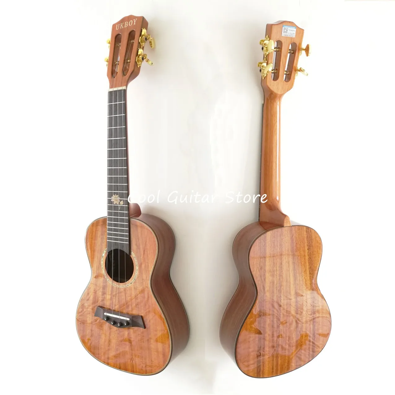 Solid Wood Ukulele,Mini Acoustic Guitar,Classical Headstock,Child Tool,Bone Nut Saddle,Flower Inlay,Free Shipping