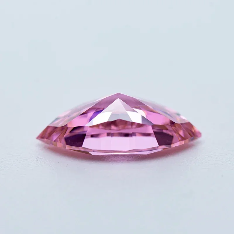 Cubic Zirconia Crushed Ice Cut Dark Pink Color Marquise Shape Charms Beads for Diy Jewelry Making Rings Materials No Certificate