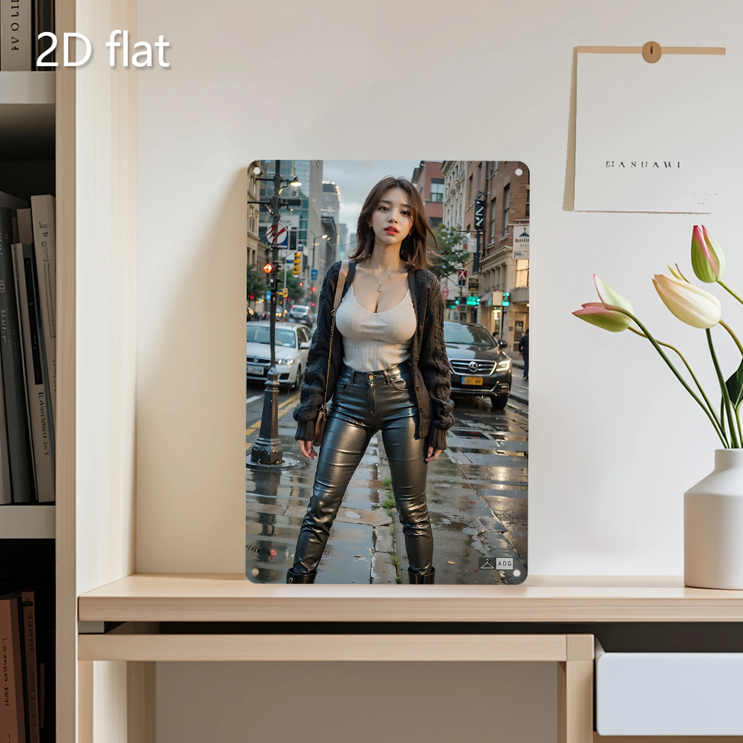 Asian Street Fashion Girls - Targa in Metallo HD, Decorazione Murale