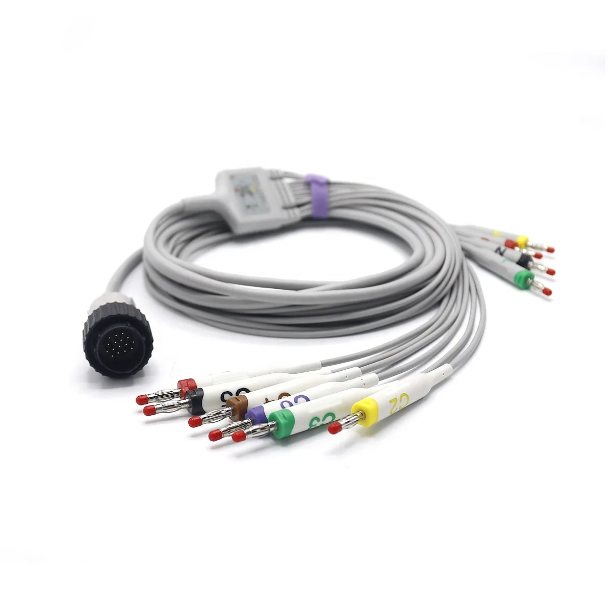 PC-104 Fixed One-piece EKG Cable, 10 Leads