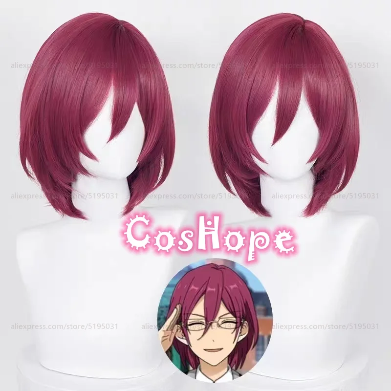 Saegusa Ibara Cosplay Wig 70cm Dark Rose Wig Cosplay Anime Cosplay Wig Heat Resistant Synthetic Wigs Halloween