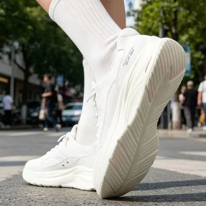 Skechers Men Slip On Casual Shoes, Lightweight Breathable Soft Comfort Non-slip Daily Walking Sneakers 232619-WHT sport