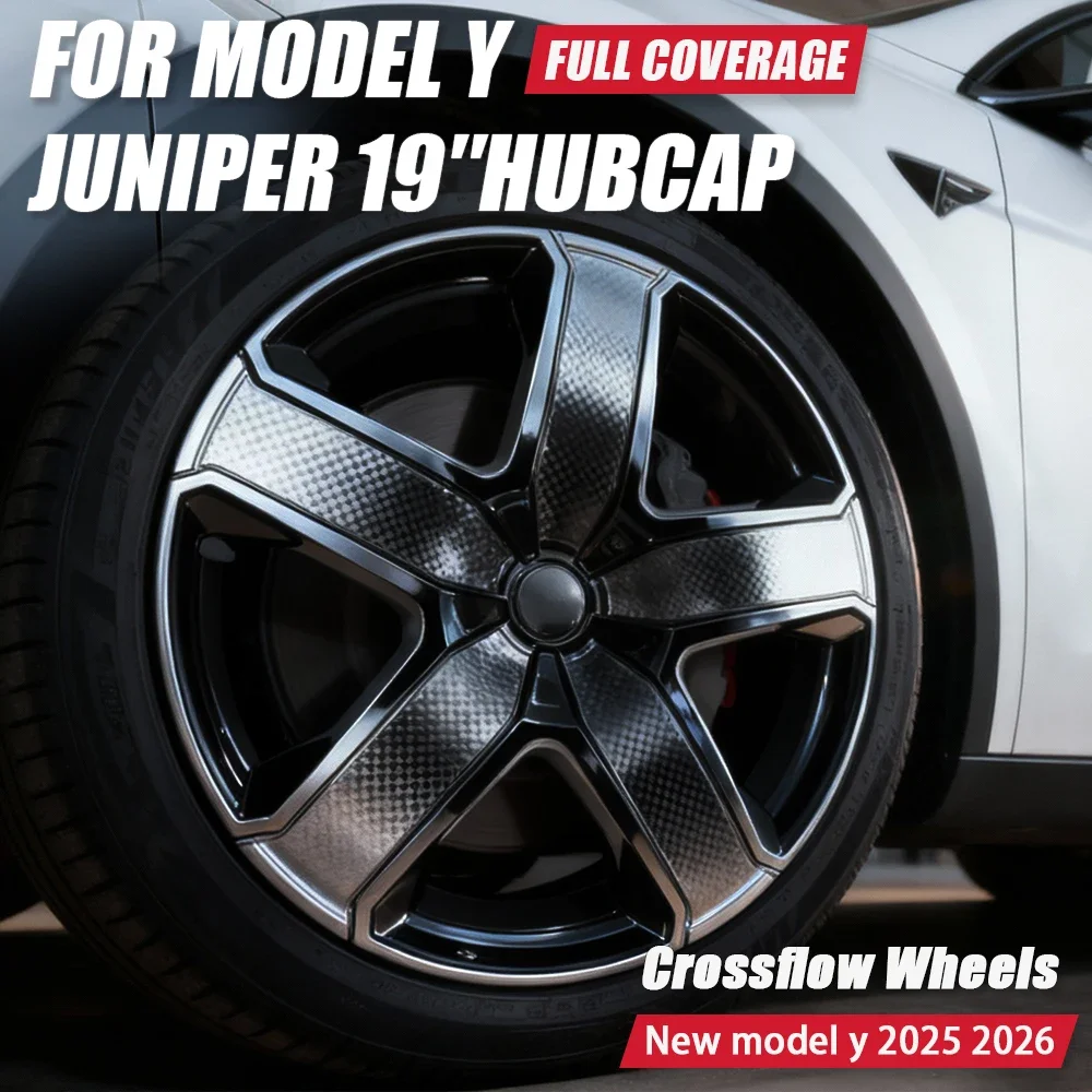 

Для Tesla Model Y Juniper, 4 шт., крышка ступицы, сменная крышка колеса, автомобильная полная крышка обода, 19 дюймов, аксессуары 2025 2026