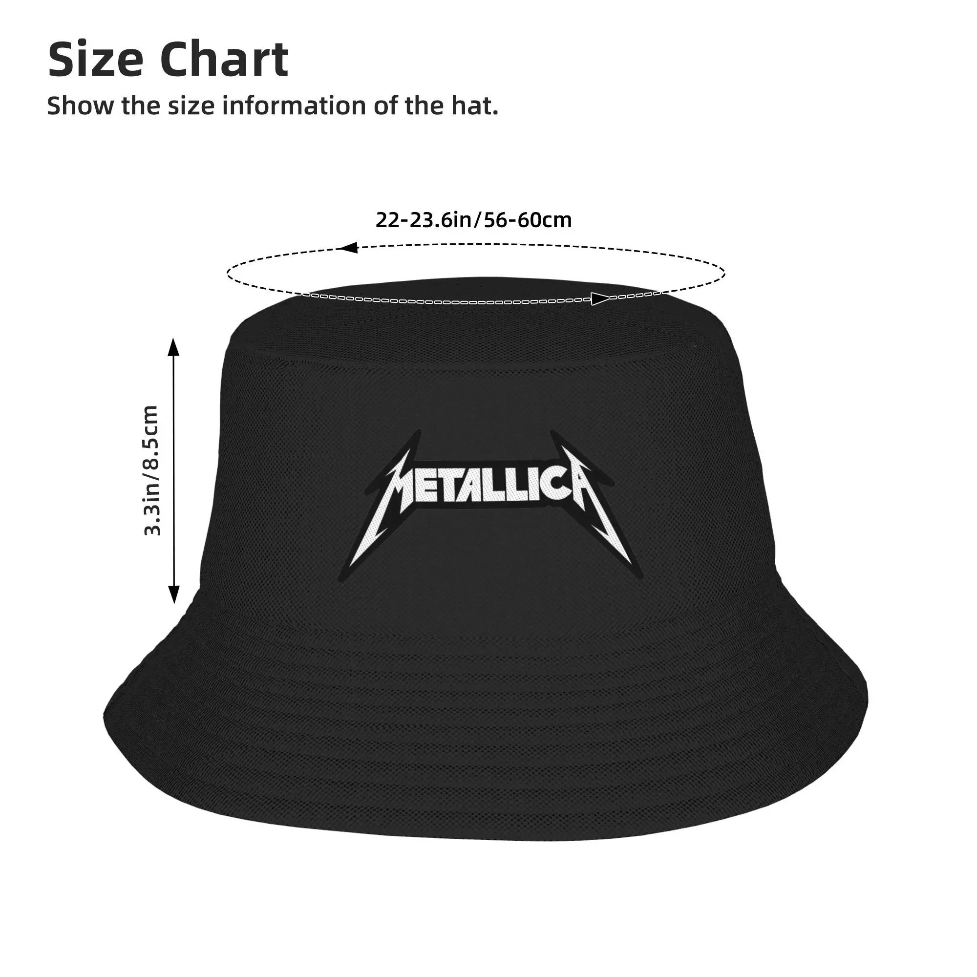 Metallicas Heavy Metal Music Bucket Hat Panama Bob Hats Outdoor Cool Autumn For Summer Beach Fishing Unisex Fisherman Caps