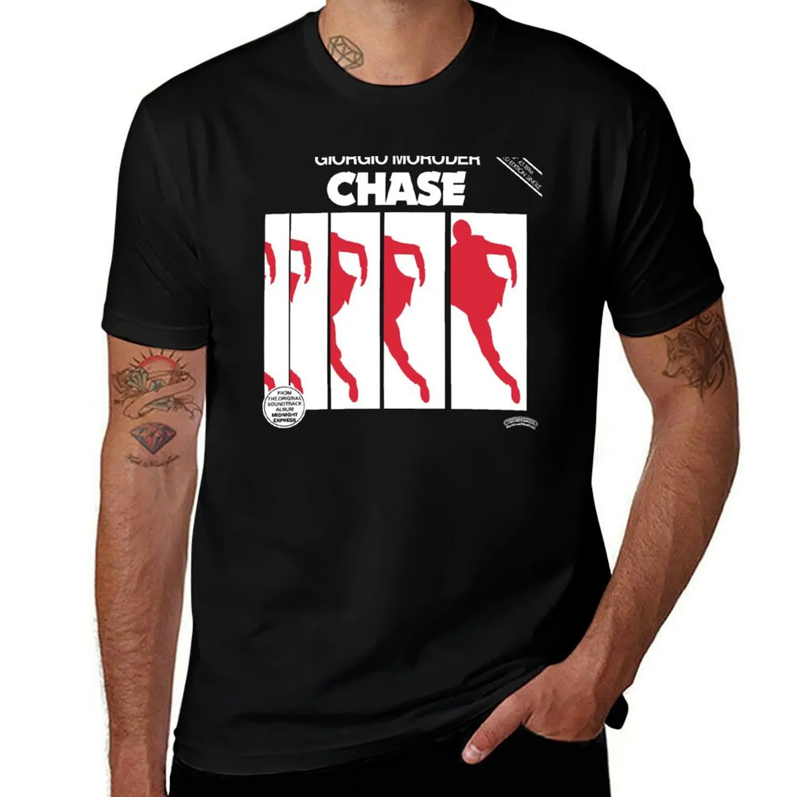 

GIORGIO MORODER - CHASE (RETRO RECORD SLEEVE) T-Shirt t shirts for man cotton funny cotton t shirt pack T-Shirt