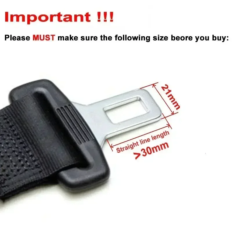 

E24 Certified Camlock 21.5mm (7/8") Rigid Stem Cars Safety Seat Belt Extenders Car baby seat Clip Extension - Black Gray Beige