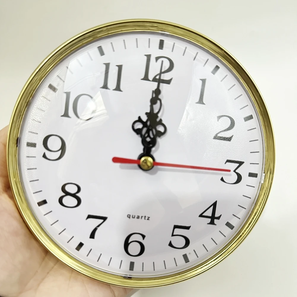 DIY Quartz Clock Insert Silent Movement 1 Pcs 130mm Diameter 90-110mm Install Diameter Arabic Numerals Brand New