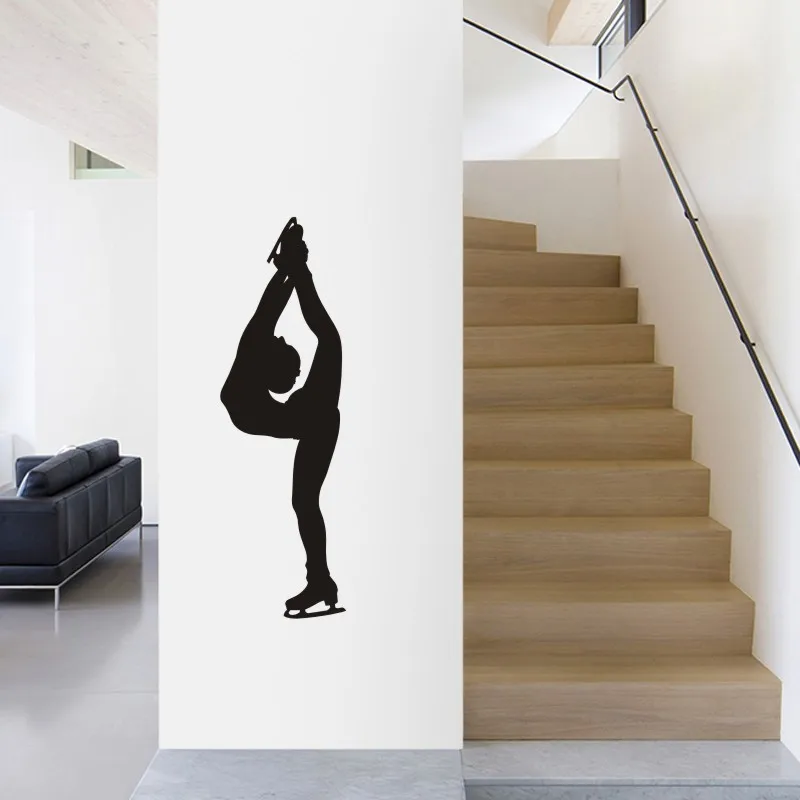 Figure Skating Wall Sticker Decal Skiing Posters Vinyl Wall Decals Pegatina Decor Mural Skating Car Ice Dance Decal Sticker