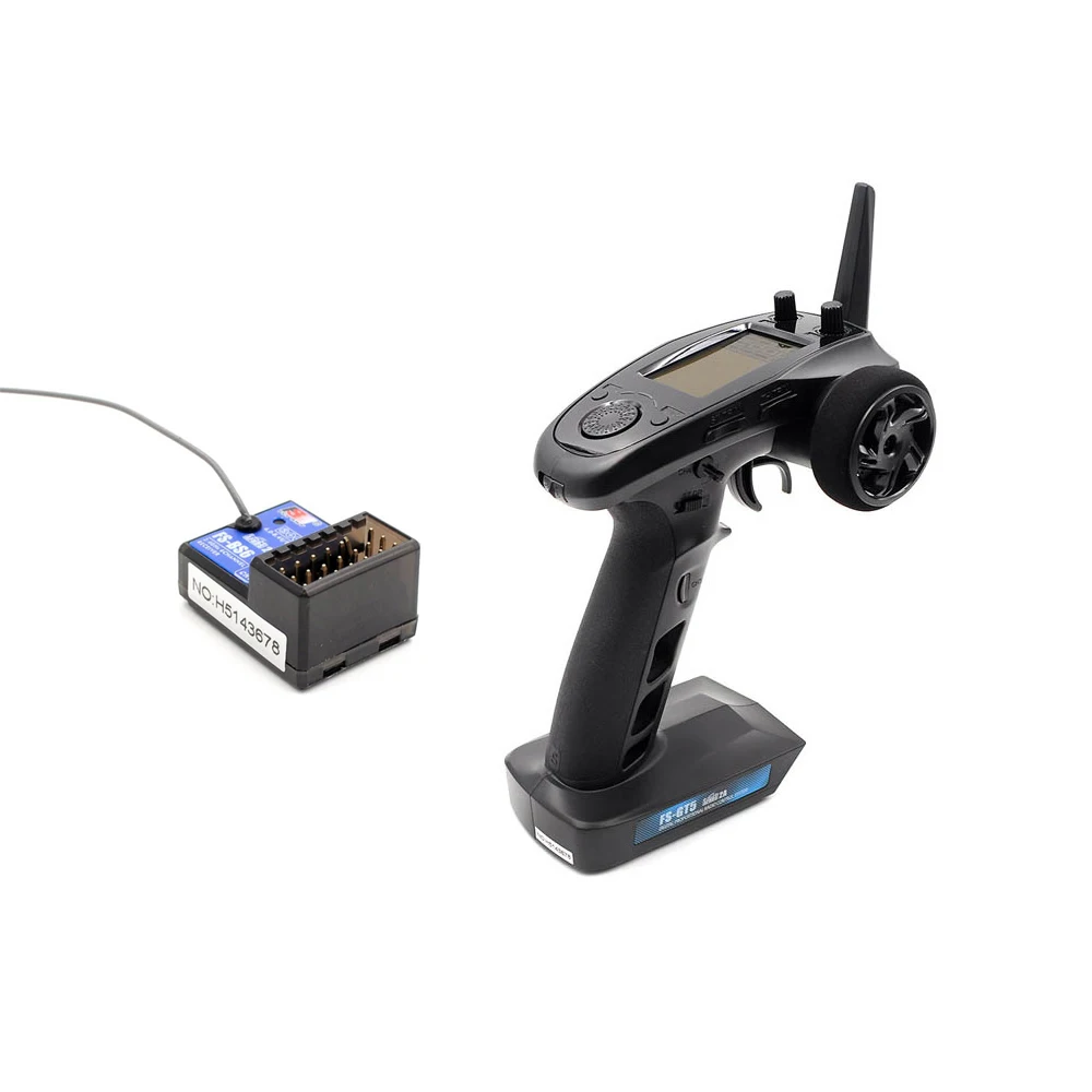 FlySky FS-GT5 RC Receiver 2.4G 6 Channel AFHDS RC Transmitter with FS-BS6 Receiver 26mm Antenna Length  for RC Car Boat