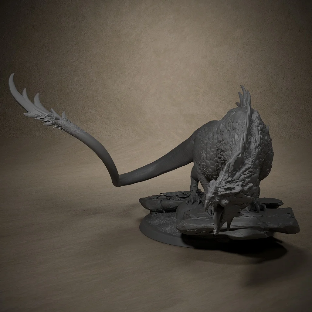 Tiamat-miniatura de Dragonspawn para Pathfind, modelos blancos de mazmorras y dragones, resina de impresión 3D, miniaturas de mesa sin pintar